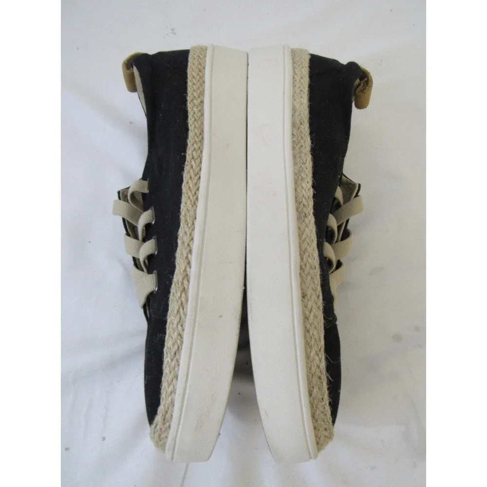 Spenco Women's Malibu Sneaker Black Espadrille Shoe Comfort Causal‎ Size 10B